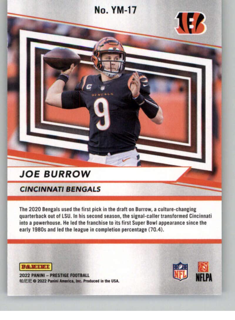 Amazon.com: 2022 Panini Prestige Youth Movement #17 Joe Burrow